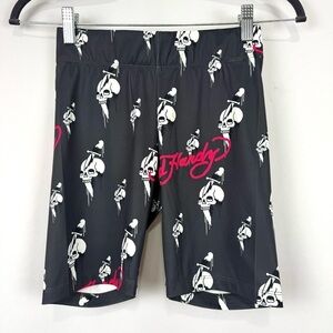 Ed Hardy NWT Knife Skull Print Ladies Biker 7” Inseam Shorts Spandex Women's XS